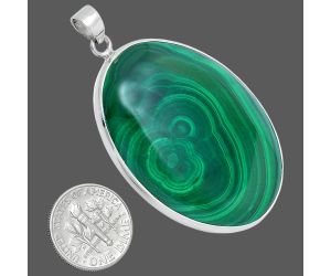 Malachite Eye Pendant EXP01516 P-1001, 32x45 mm