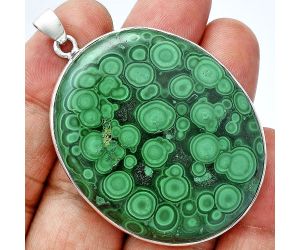 Malachite Eye Pendant EXP01517 P-1001, 38x46 mm