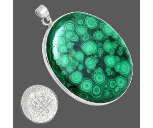 Malachite Eye Pendant EXP01517 P-1001, 38x46 mm