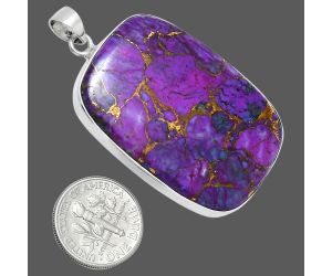 Copper Purple Turquoise Pendant EXP01523 P-1001, 29x41 mm