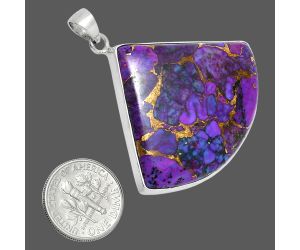 Copper Purple Turquoise Pendant EXP01524 P-1001, 35x42 mm