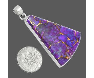 Copper Purple Turquoise Pendant EXP01525 P-1001, 28x39 mm