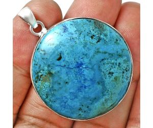 Shattuckite Pendant EXP01529 P-1001, 31x31 mm