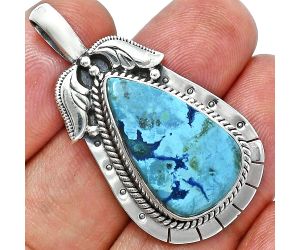 Shattuckite Pendant EXP01587 P-1568, 14x23 mm