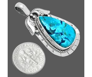 Shattuckite Pendant EXP01587 P-1568, 14x23 mm