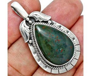 Blood Stone Pendant EXP01588 P-1568, 15x23 mm