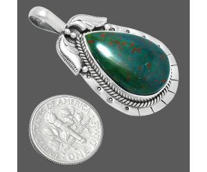 Blood Stone Pendant EXP01588 P-1568, 15x23 mm