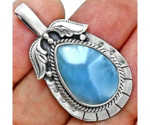 Larimar (Dominican Republic) Pendant EXP01590 P-1568, 13x19 mm