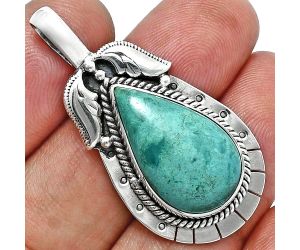 Natural Rare Turquoise Nevada Aztec Mt Pendant EXP01594 P-1568, 13x21 mm