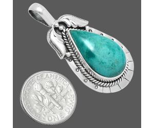 Natural Rare Turquoise Nevada Aztec Mt Pendant EXP01594 P-1568, 13x21 mm