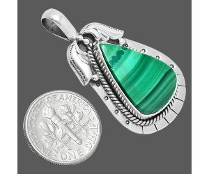 Malachite Eye Pendant EXP01603 P-1568, 14x20 mm