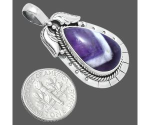 Chevron Amethyst Pendant EXP01604 P-1568, 13x21 mm