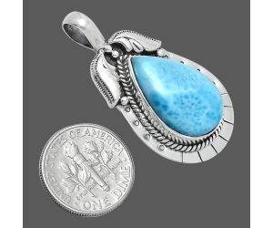 Larimar (Dominican Republic) Pendant EXP01608 P-1568, 13x20 mm