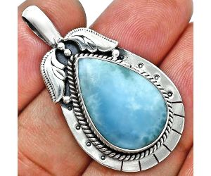 Larimar (Dominican Republic) Pendant EXP01615 P-1568, 14x21 mm