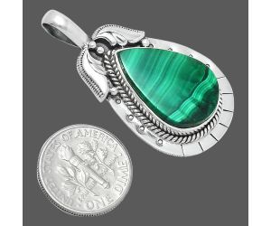 Malachite Eye Pendant EXP01629 P-1568, 14x21 mm