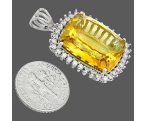 Citrine Pendant EXP01722 P-1741, 16x20 mm