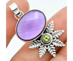 Amethyst and Peridot Pendant EXP01755 P-1425, 15x20 mm