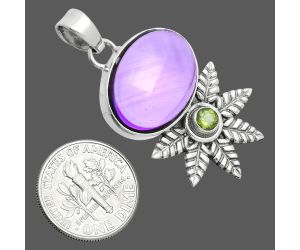 Amethyst and Peridot Pendant EXP01755 P-1425, 15x20 mm