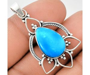 Natural Rare Turquoise Nevada Aztec Mt Pendant EXP01919 P-1444, 12x18 mm