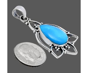 Natural Rare Turquoise Nevada Aztec Mt Pendant EXP01919 P-1444, 12x18 mm