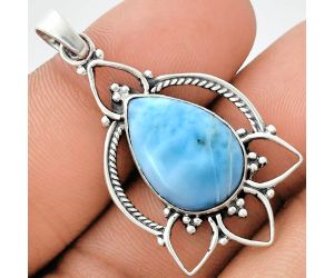 Larimar (Dominican Republic) Pendant EXP01932 P-1444, 13x19 mm