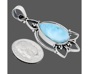 Larimar (Dominican Republic) Pendant EXP01932 P-1444, 13x19 mm