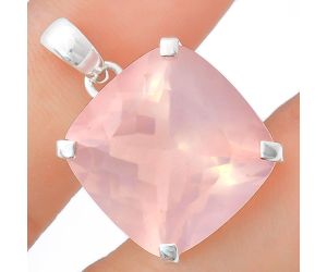 Rose Quartz Pendant EXP01974 P-1013, 20x20 mm