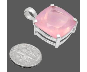 Rose Quartz Pendant EXP01974 P-1013, 20x20 mm