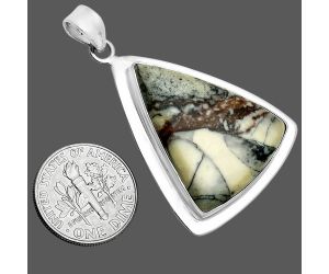 Porcelain Jasper Pendant EXP01999 P-1076, 22x25 mm