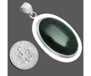 Blood Stone Pendant EXP02004 P-1076, 18x28 mm