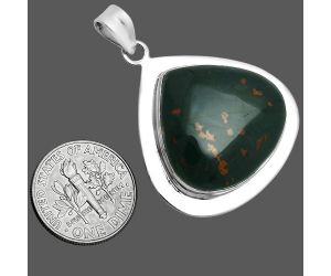 Blood Stone Pendant EXP02005 P-1076, 22x23 mm