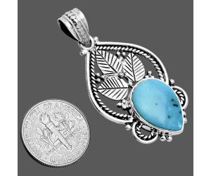 Natural Turquoise Morenci Mine Pendant EXP02050 P-1258, 12x16 mm