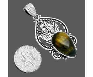 Blue Tiger Eye Pendant EXP02067 P-1258, 12x19 mm