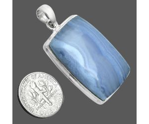 Blue Lace Agate Pendant EXP02071 P-1124, 21x31 mm