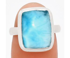 Larimar (Dominican Republic) Ring size-7 EXR01004 R-1007, 10x14 mm