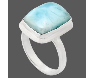 Larimar (Dominican Republic) Ring size-7 EXR01004 R-1007, 10x14 mm