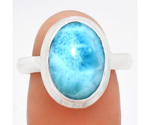 Larimar (Dominican Republic) Ring size-9.5 EXR01005 R-1007, 10x14 mm