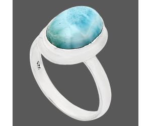 Larimar (Dominican Republic) Ring size-9.5 EXR01005 R-1007, 10x14 mm