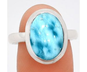 Larimar (Dominican Republic) Ring size-9.5 EXR01007 R-1007, 10x14 mm