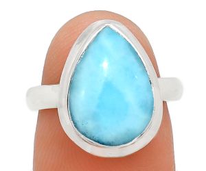 Larimar (Dominican Republic) Ring size-7 EXR01008 R-1007, 10x14 mm