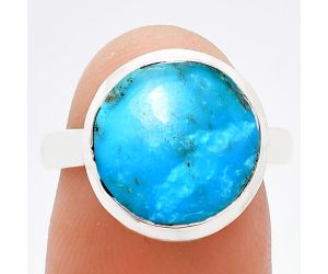 Natural Turquoise Morenci Mine Ring size-7 EXR01023 R-1007, 12x12 mm