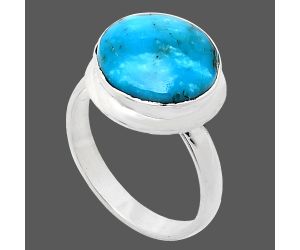 Natural Turquoise Morenci Mine Ring size-7 EXR01023 R-1007, 12x12 mm