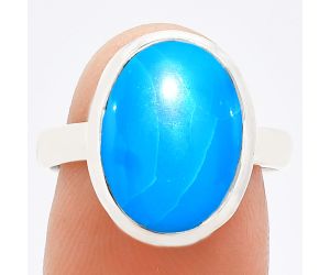 Natural Turquoise Morenci Mine Ring size-8 EXR01026 R-1007, 10x14 mm