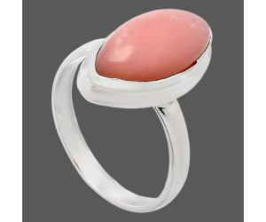 Pink Opal Ring size-9.5 EXR01036 R-1007, 9x18 mm