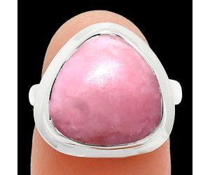 Pink Opal Ring size-7 EXR01037 R-1007, 12x12 mm