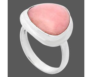 Pink Opal Ring size-7 EXR01037 R-1007, 12x12 mm