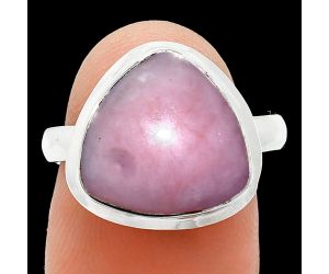 Pink Opal Ring size-8 EXR01038 R-1007, 13x13 mm