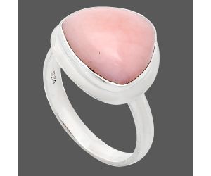 Pink Opal Ring size-8 EXR01038 R-1007, 13x13 mm