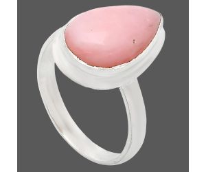 Pink Opal Ring size-9 EXR01040 R-1007, 10x16 mm