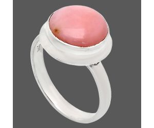 Pink Opal Ring size-7 EXR01042 R-1007, 11x11 mm